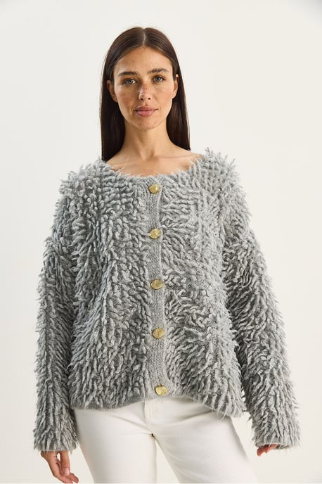 Textured Button-Up Cardigan - Image 2