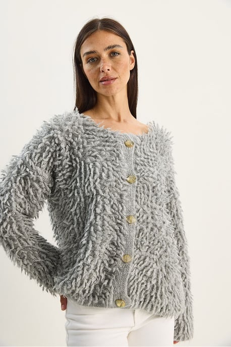 Textured Button-Up Cardigan - Image 3