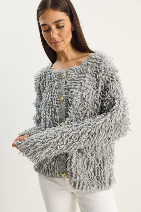 Textured Button-Up Cardigan - Image 4