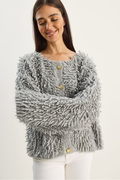 Textured Button-Up Cardigan - Image 5
