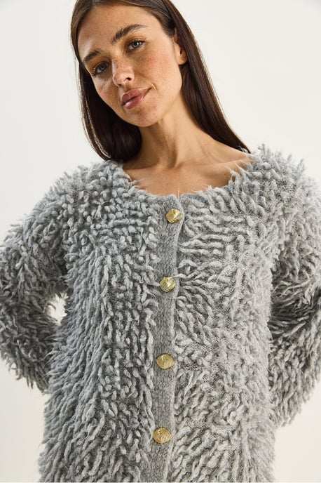 Textured Button-Up Cardigan - Image 6