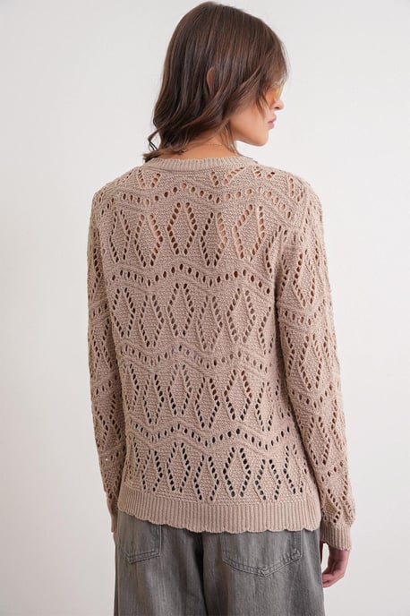 Gestructureerde Brei Cardigan met Knopsluiting - Image 6
