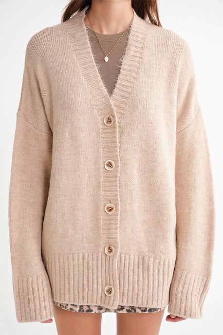 Geknoopte V-hals Ribbels Brei Vest - Image 4