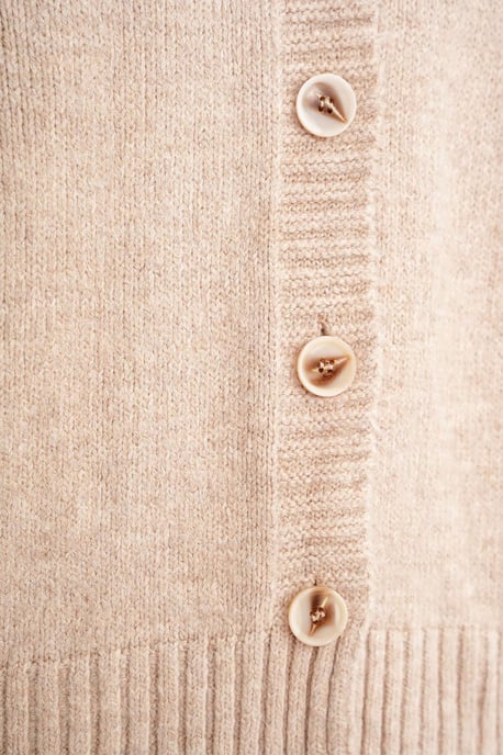 Geknoopte V-hals Ribbels Brei Vest - Image 5