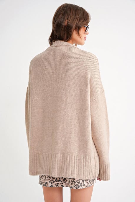 Geknoopte V-hals Ribbels Brei Vest - Image 6