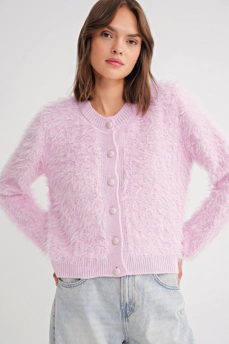 Geknoopte Pluche Textuur Cardigan - Image 2
