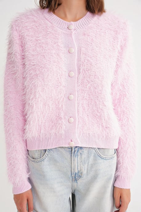 Geknoopte Pluche Textuur Cardigan - Image 4