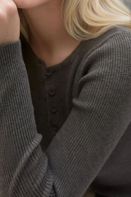 Long Sleeve Buttoned Cardigan - Image 3