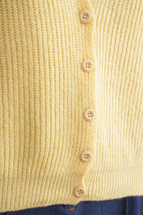 Gestructureerde V-hals Knopen Cardigan - Image 6