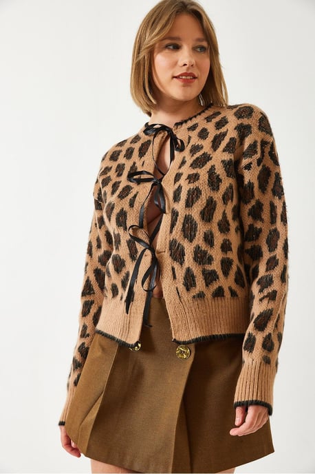 Leopardprint Breipulli met Pompom - Image 4