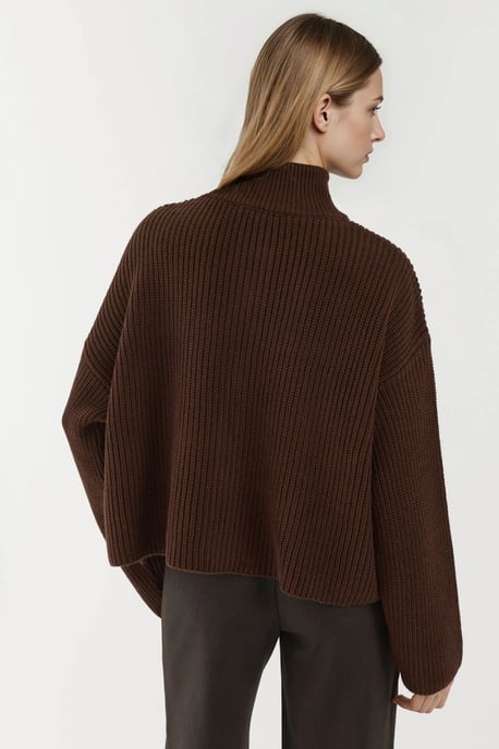 Dragkedja Avslappnad Passform Stickad Cardigan - Image 5