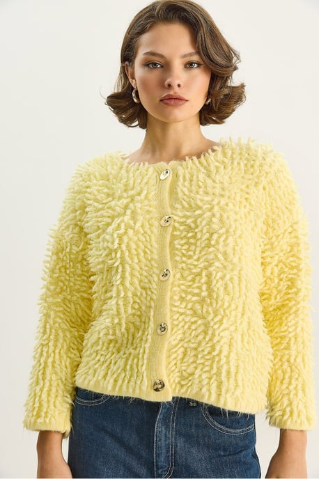 Gestructureerde Knopen Cardigan - Image 1