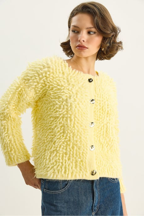 Gestructureerde Knopen Cardigan - Image 5
