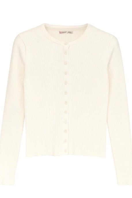 Buttoned Slim Fit Ribbed Knit Cardigan - Image 2