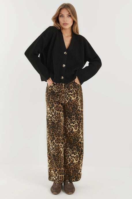 V-hals Oversized Gebuttonde Cardigan - Image 6
