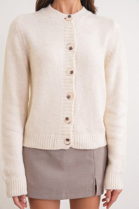 Ribbed Knit Button Cardigan - Image 4