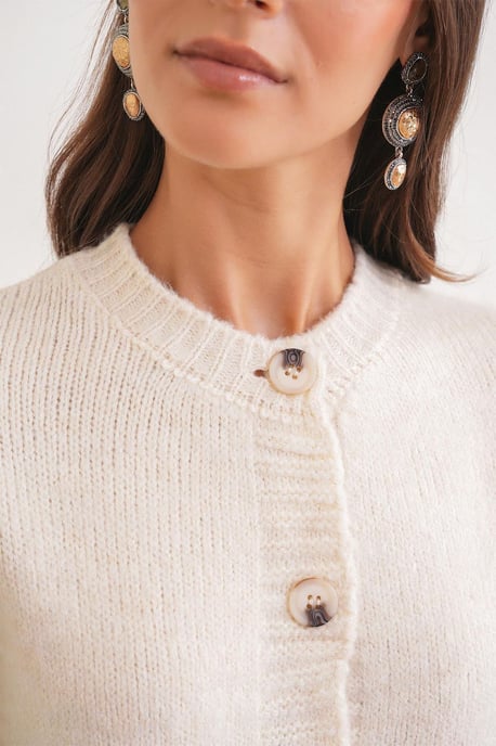 Ribbed Knit Button Cardigan - Image 5