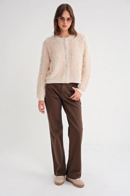Geknoopte Pluche Textuur Cardigan - Image 2