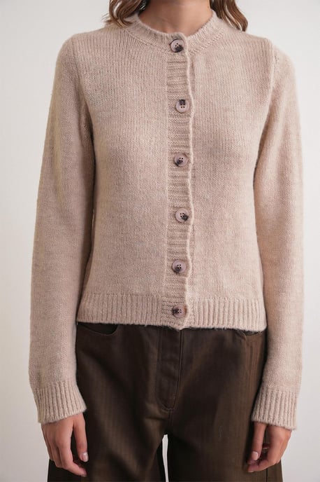 Geribbelde Brei Knopen Cardigan - Image 5