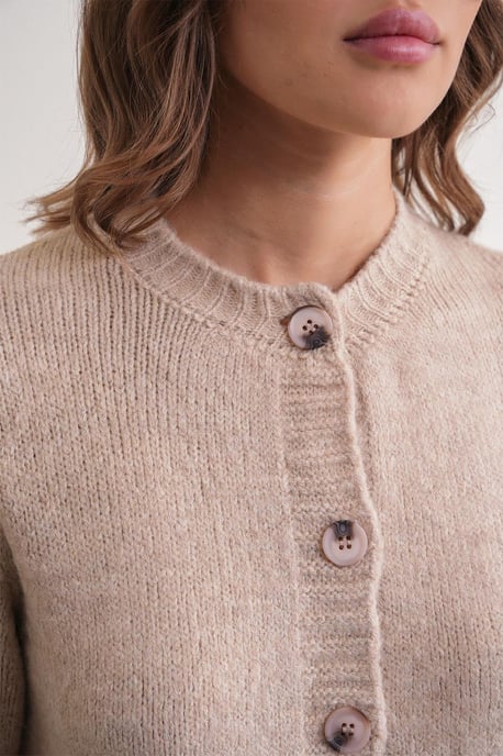 Geribbelde Brei Knopen Cardigan - Image 6