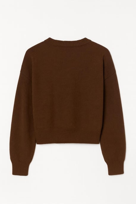 Geribde V-hals Strik-Voorkant Cardigan - Image 2