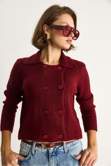 Geribbelde Brei Cardigan - Image 3