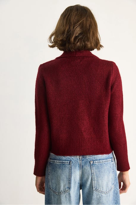Geribbelde Brei Cardigan - Image 6