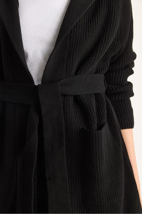Hooded Cardigan med knytning - Image 6