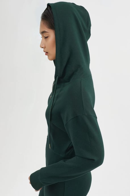 Hooded Lange Mouw Rits Jack - Image 2
