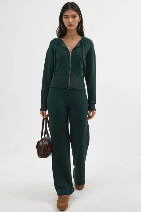 Hooded Lange Mouw Rits Jack - Image 6