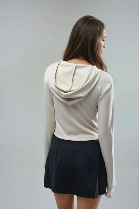 Hooded Zip-Up Regular Fit Jacket - Image 3