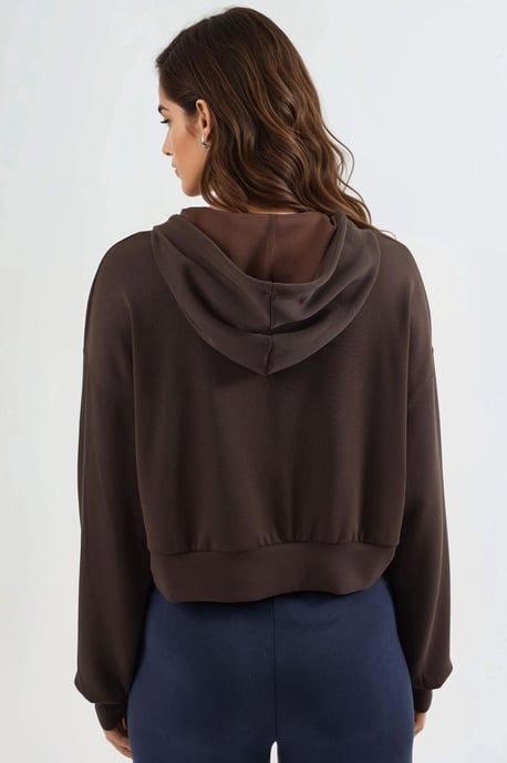 Hooded korte jas met rits - Image 3