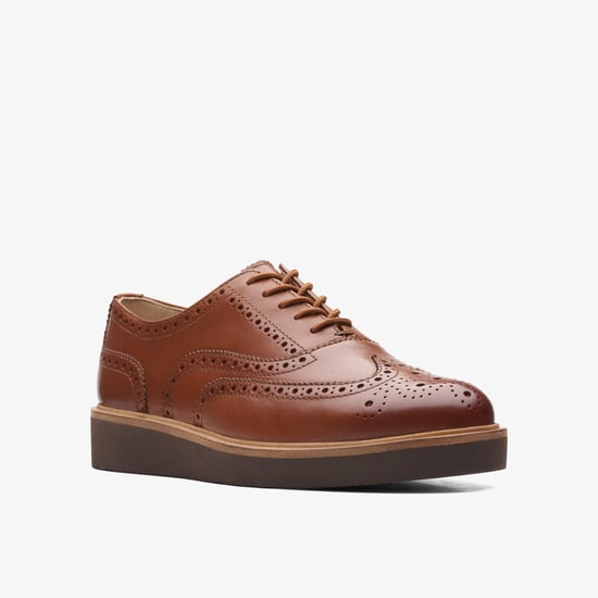 Glickly Brogue Mörkbruna Läderstövlar - Image 3