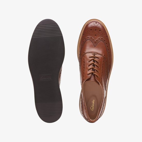 Glickly Brogue Mörkbruna Läderstövlar - Image 6