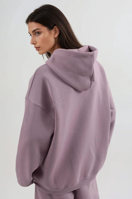 Hooded Oversized Zip-Up Jacket - Image 3
