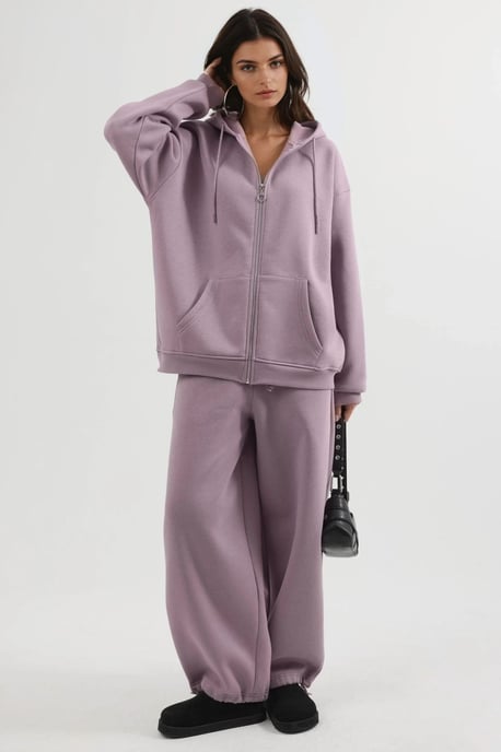 Hooded Oversized Zip-Up Jacket - Image 5