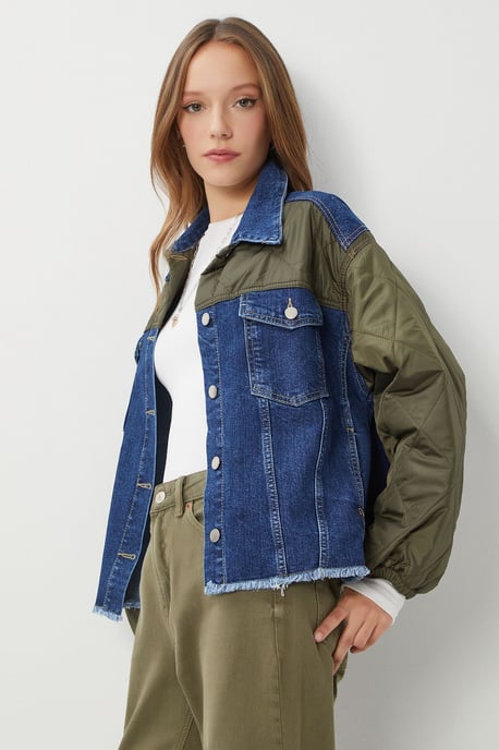 Geknoopte Denim Crop Jacket - Image 2