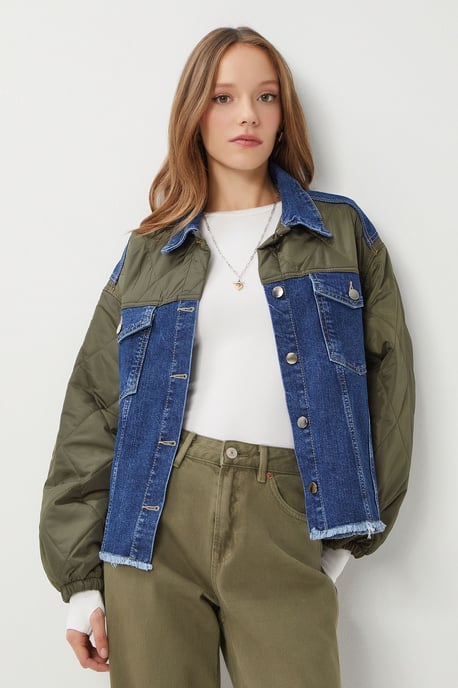 Geknoopte Denim Crop Jacket - Image 4