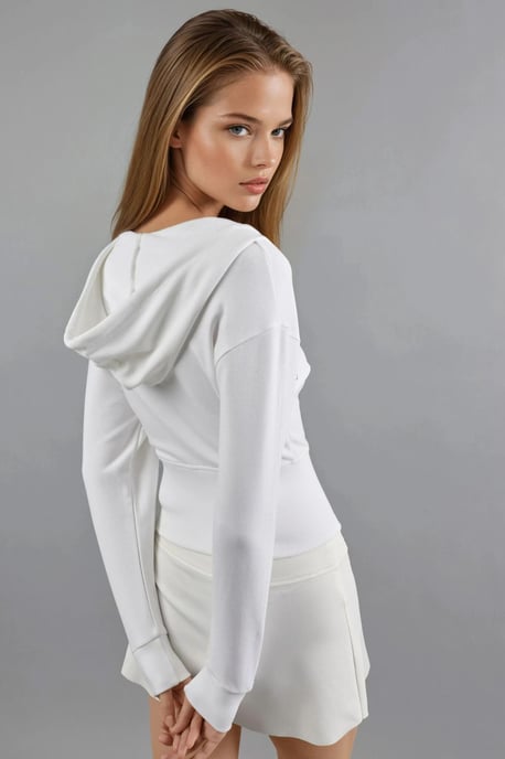 Hoody met lange mouwen en ritsjack - Image 2