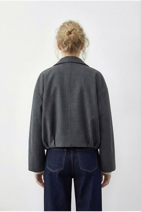 Bältesförsedd Oversized Bomberjacka - Image 5