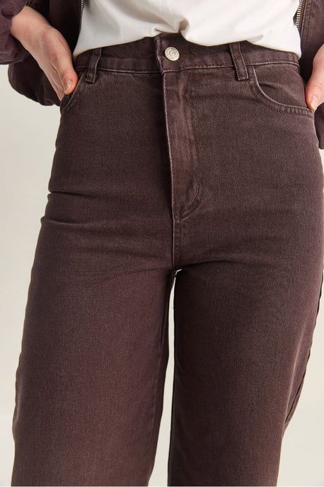 Crop Denimjacka med konstgjord pälsdetalj - Image 6