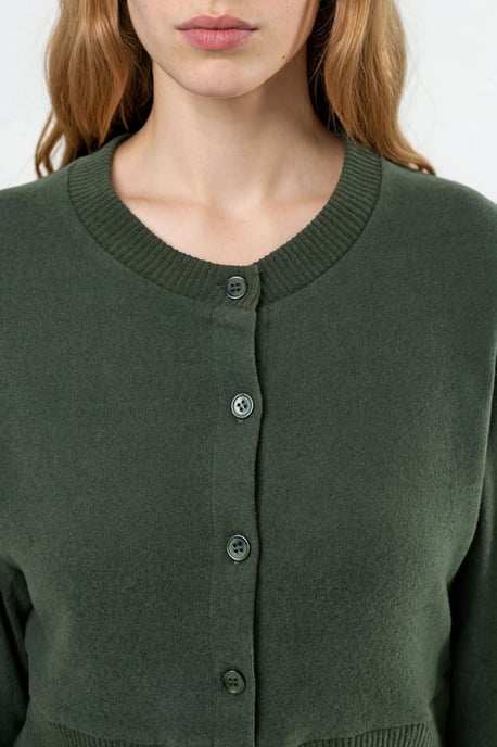 Casual Crew Neck Gebuttonte Crop Jacket - Image 5