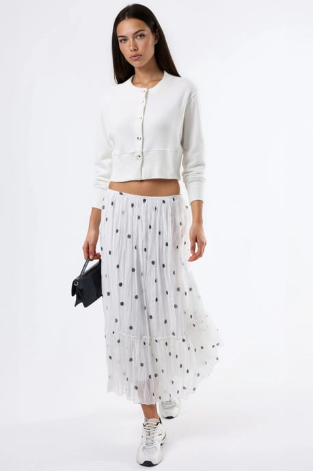Casual Crew Neck Geknoopte Crop Jack - Image 4