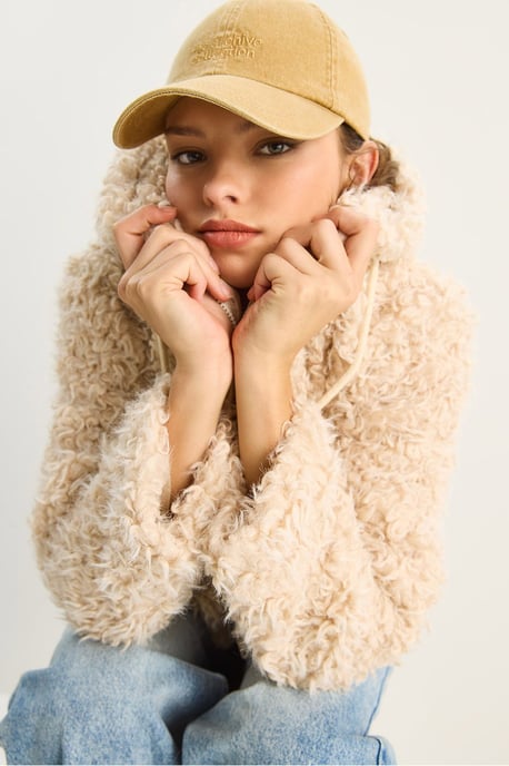 Hooded Plush Coat - Image 4