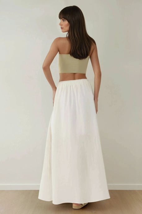 Hoge Taille A-Lijn Maxi Rok met Split - Image 6