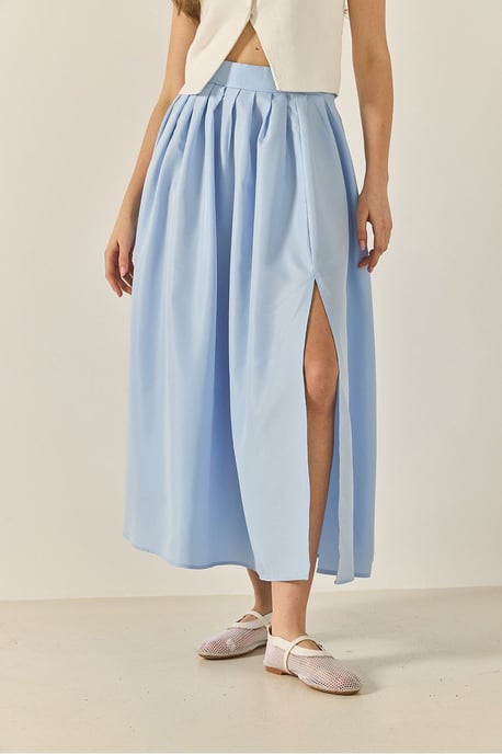 High Waist Maxi Skirt with Slit - Image 4