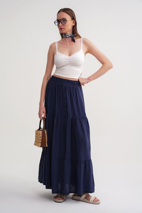 Hoge Taille Maxi Rok - Image 3