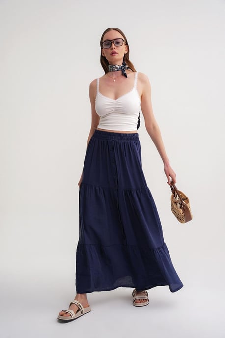 Hoge Taille Maxi Rok - Image 5