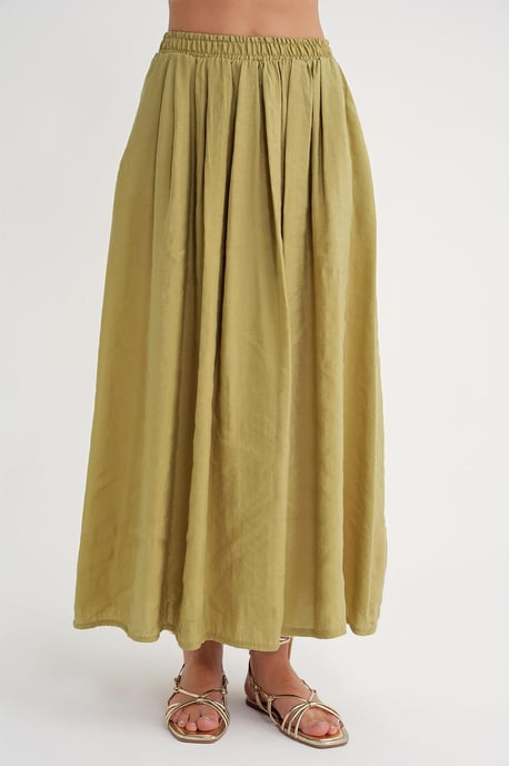 Hoge Taille Maxi Rok met Touwtje Taille - Image 4