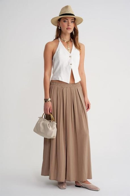 Hoge Taille Lange Rok met Zakken - Image 3